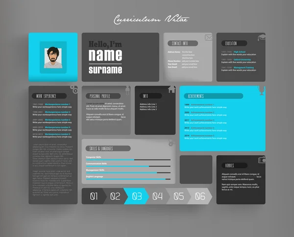 Creative curriculum vitae . — стоковый вектор