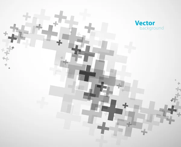 Abstracte achtergrond gemaakt met plustekens - horizontale versie — Stockvector