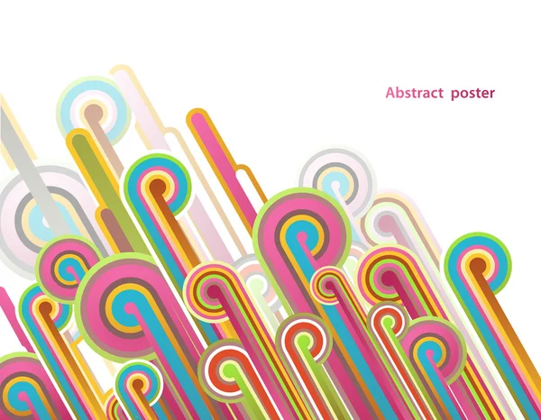 Абстрактный фон с красочными линиями - светлая версия . — стоковый вектор