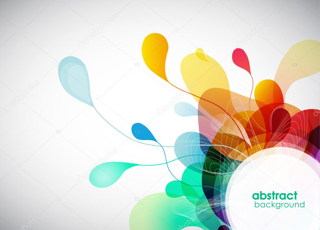 Abstract colored background with circles.