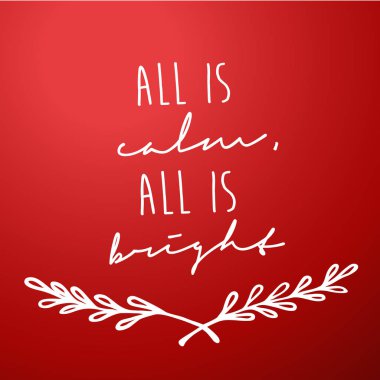 Kırmızı arka plan ile Noel dilek - tüm sakin, tüm brigh