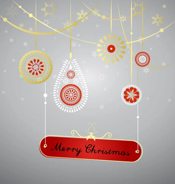 Vánoční dekorace s předsazenou desku s vánoční znamení. — Stockový vektor