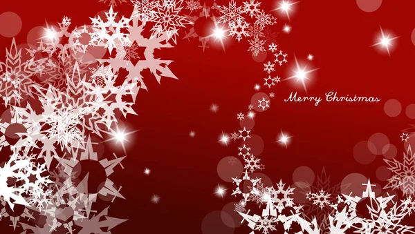 Fundo abstrato com flocos de neve e texto Feliz Natal - h —  Vetores de Stock