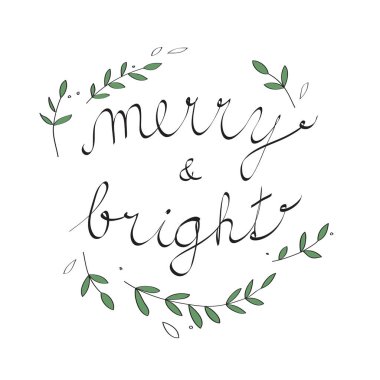 Christmas carol ile el yazısı Christmas illüstrasyon.