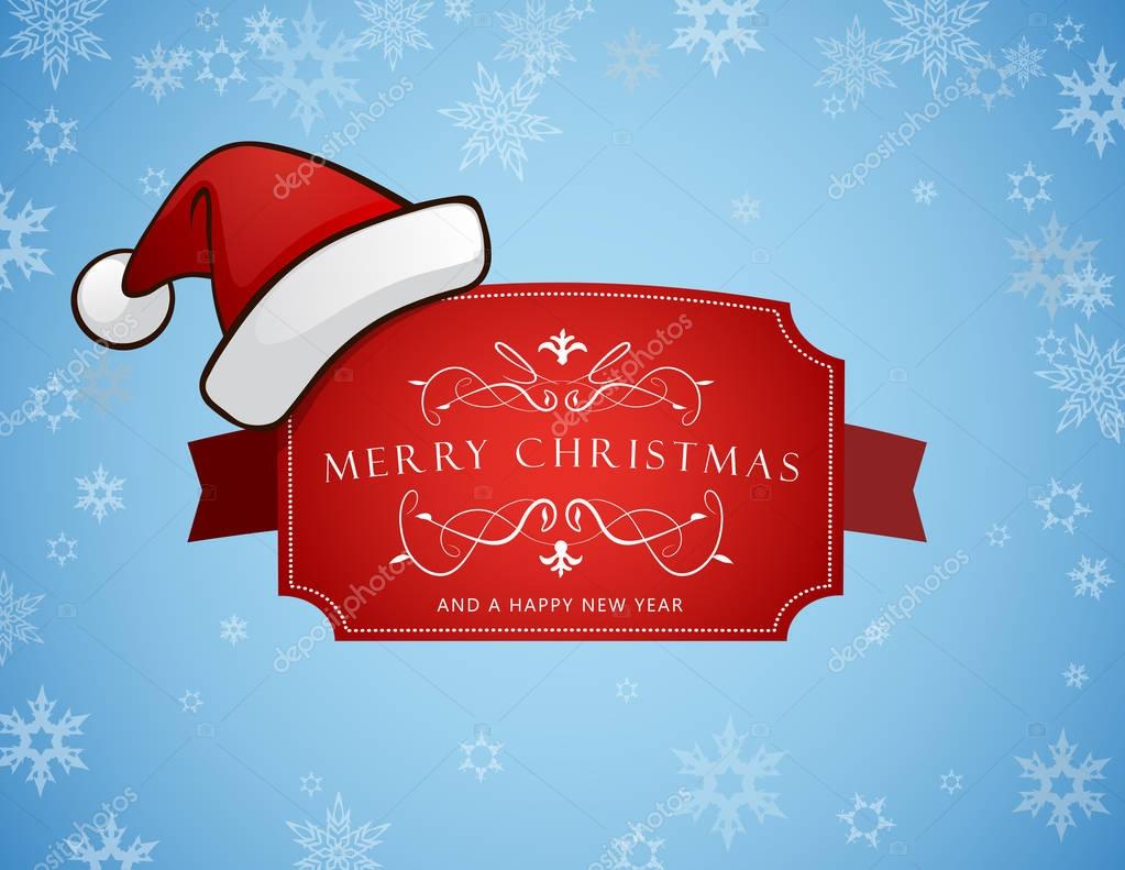 圣诞快乐和新年快乐文本带有红色圣诞标签图库矢量图©kormi 129873014, image size:1023x791