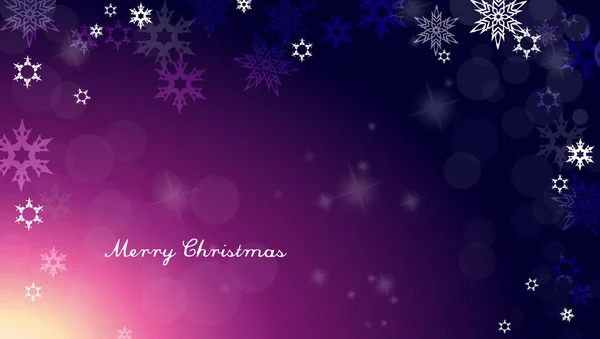 Dunkler weihnachtlicher Hintergrund mit Schneeflocken und einfachen fröhlichen Chris — Stockvektor