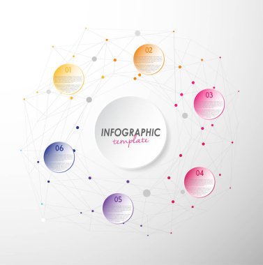 Renkli Infographic şablonu ile senin kendi metin - lig için yer