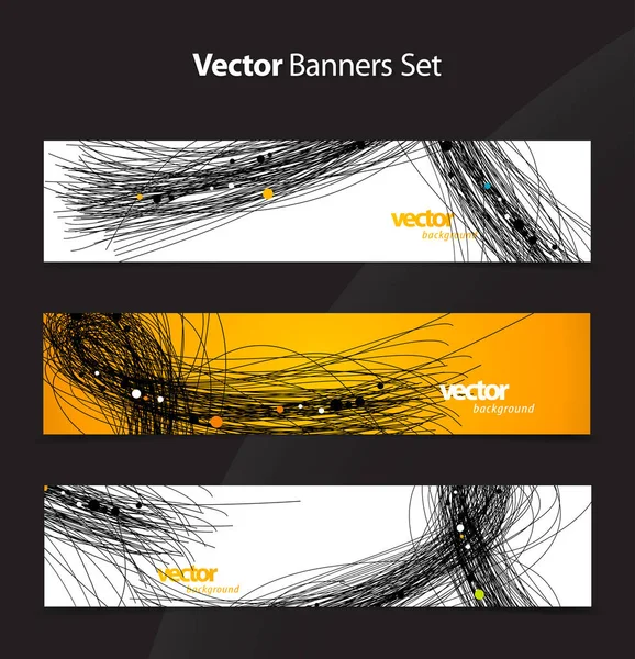 Set of abstract colorful web headers. — Stock Vector