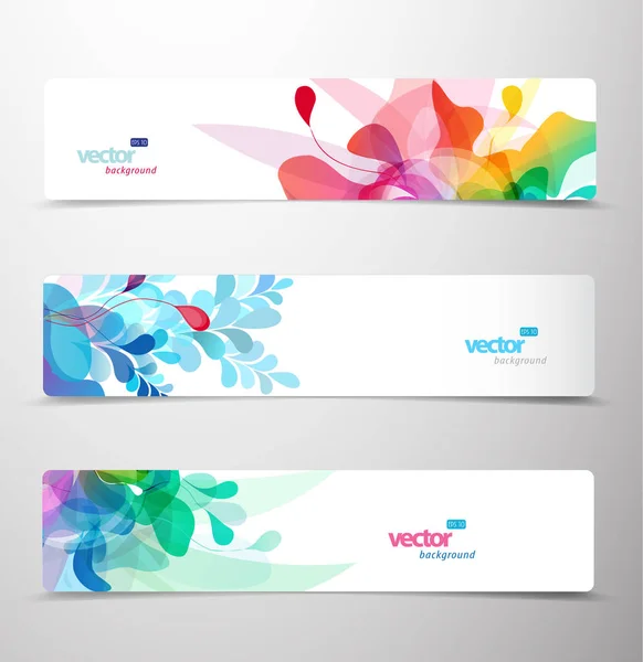 Set of abstract colorful headers. — Stock Vector