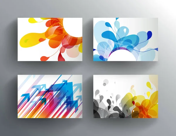 Set van abstracte kleurrijke kaarten. — Stockvector