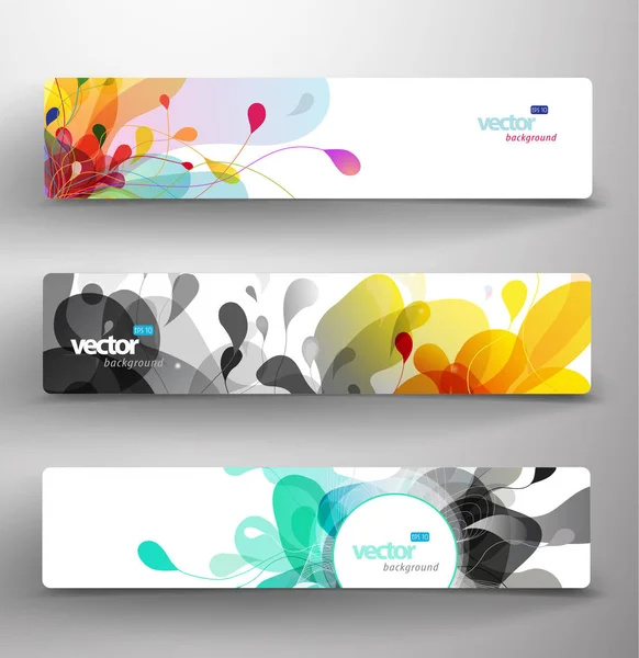 Set of abstract colorful headers. — Stock Vector