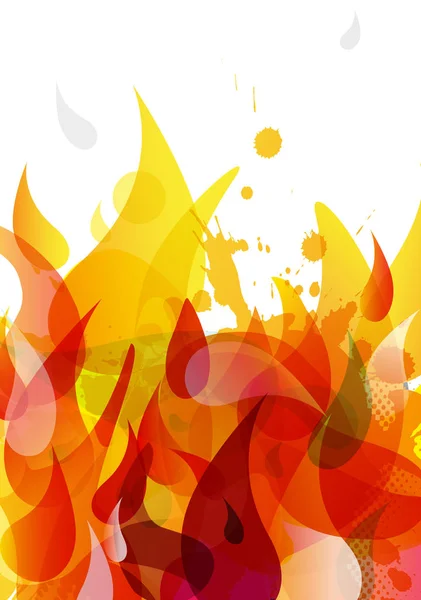 Abstract colored flame background with different shapes. — Stock Vector