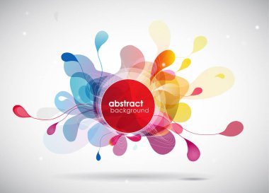 Soyut renkli arka plan ile farklı şekiller.