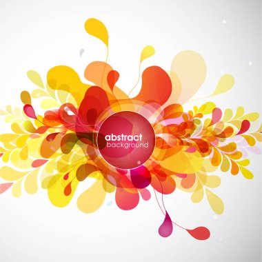 Soyut renkli arka plan ile farklı şekiller.