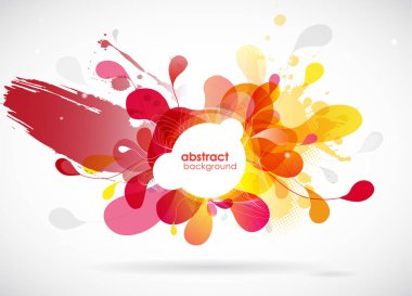 Soyut renkli arka plan ile farklı şekiller.