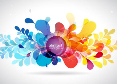 Soyut renkli çiçek arka plan şekilleri ile.