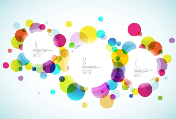 Random colorful bubbles with place for your text. — Stock Vector