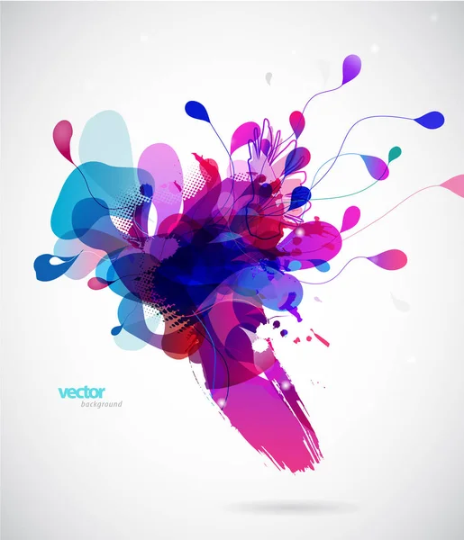 Fondo de flores de color abstracto con formas . — Vector de stock