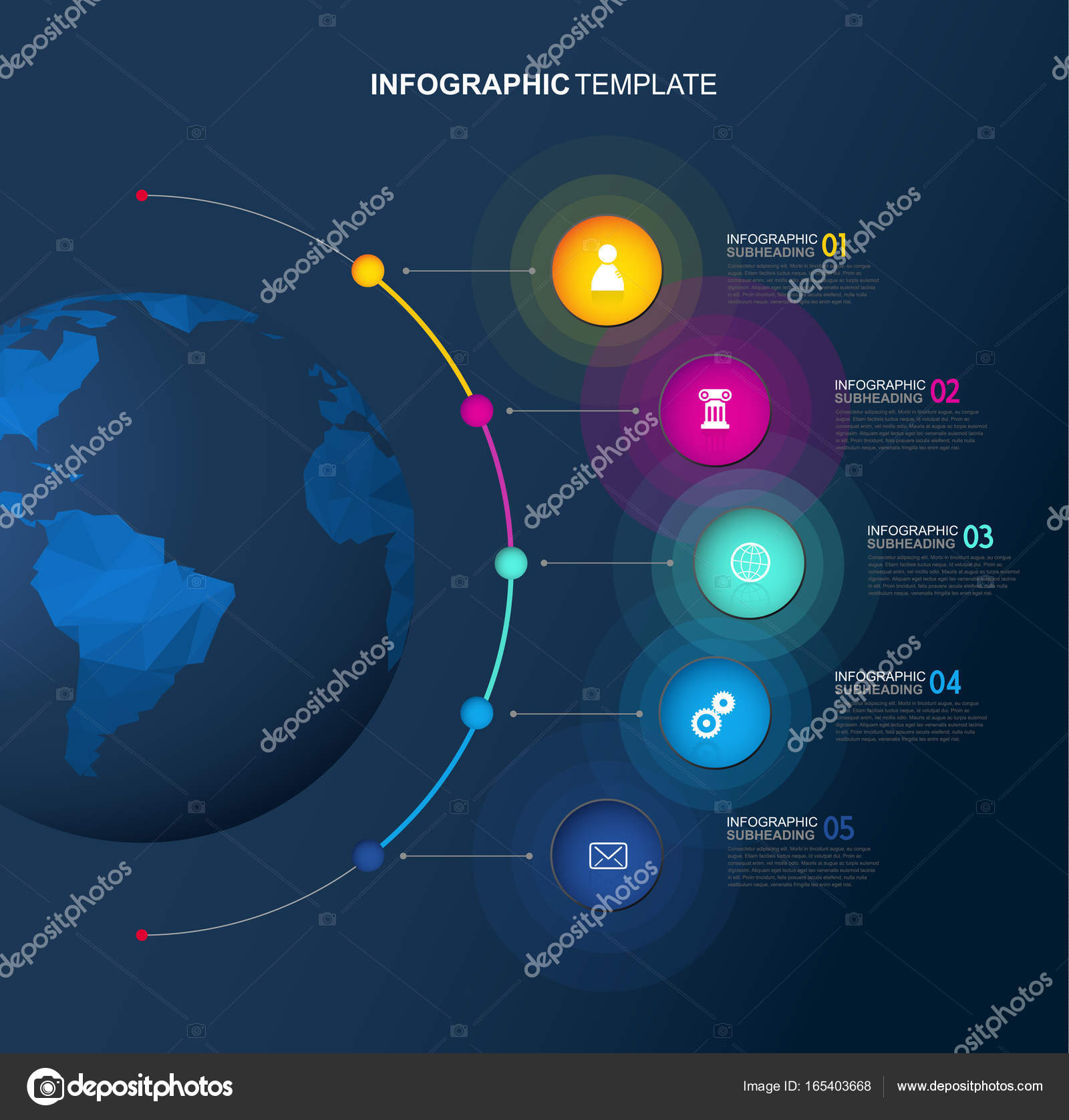 Company profile overview template with colorful circles, dots an Stock  Vector Image by ©kormi #165403668