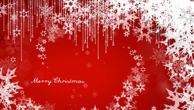 Kar taneleri ve basit mutlu Noeller Noel arka plan 