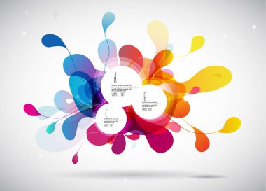 Renkli arka plan ile yapraklar ve 3 quot için yer