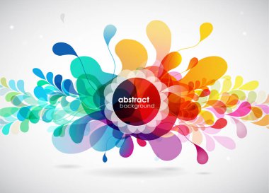Çemberli soyut renkli çiçek arkaplanı.