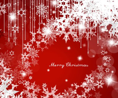 Kar taneleri ve basit mutlu Noeller Noel arka plan 