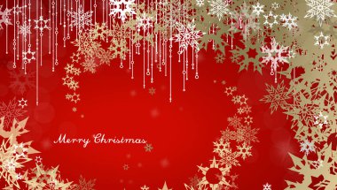 Kar taneleri ve basit mutlu Noeller Noel arka plan 