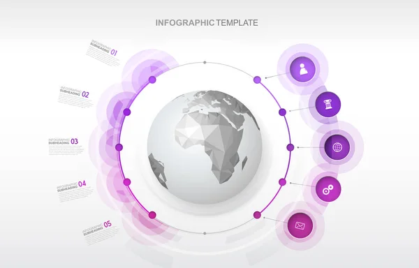 Infographic start milstolpar tid vector radmall. — Stock vektor