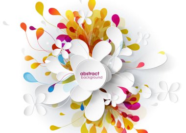 Soyut renkli arka plan ile farklı şekiller.