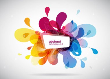 Soyut renkli arka plan ile farklı şekiller.