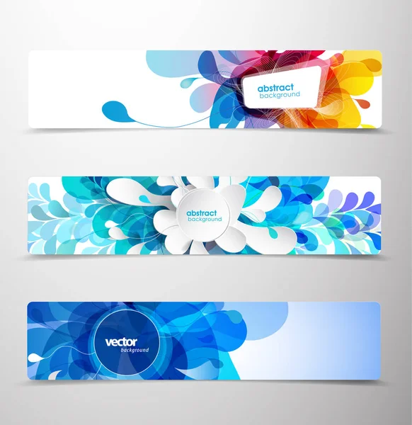 Set voor abstract kleurrijk headers. — Stockvector