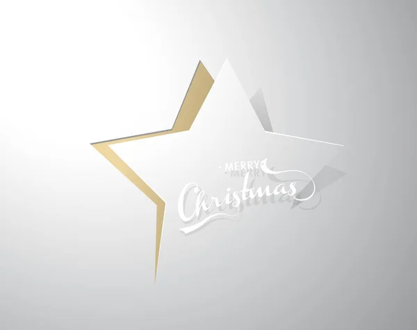 Αφηρημένα φόντο με το αστέρι των Χριστουγέννων και καλά Χριστούγεννα κείμενο — Διανυσματικό Αρχείο