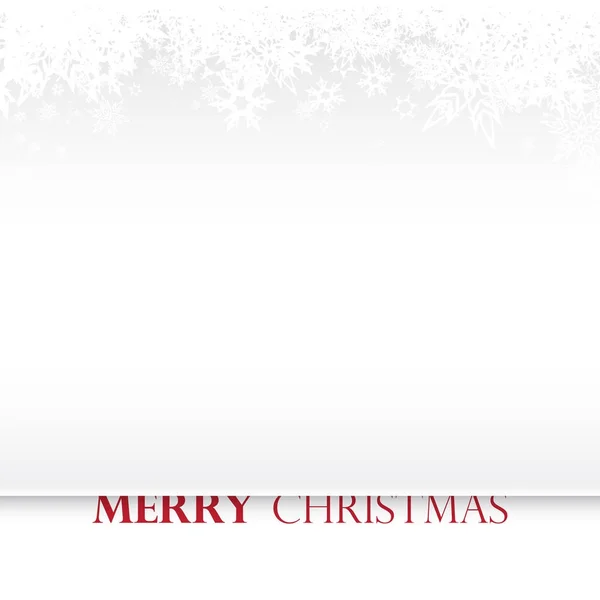 Fondo ligero de Navidad con copos de nieve blancos y rojo Merry C — Archivo Imágenes Vectoriales