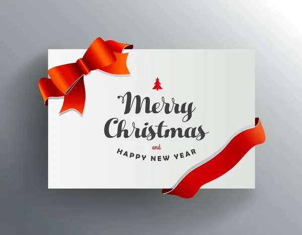 Kartkę z życzeniami Christmas życzenia Wesołych Świąt i czerwony BK — Wektor stockowy