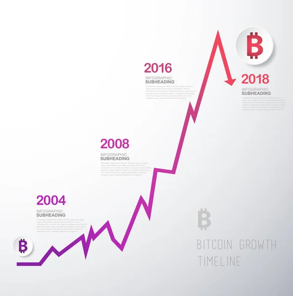 Шаблон вектора векторной линии биткойна . — стоковый вектор