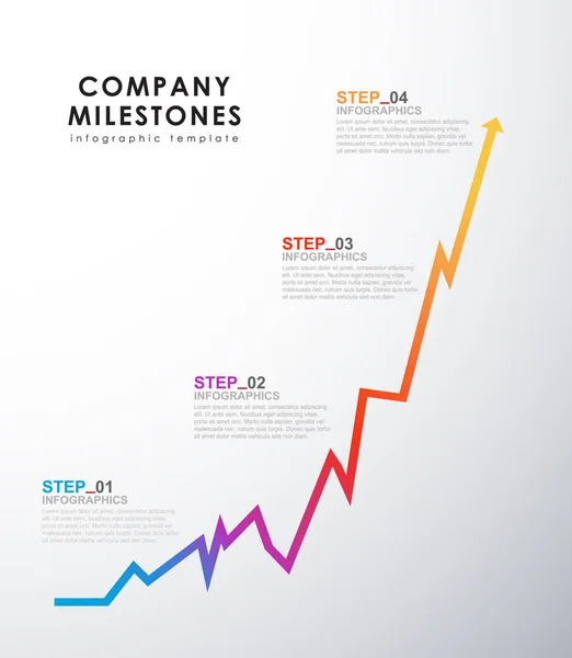 Šablona vektor časová osa milníky společnosti. — Stockový vektor