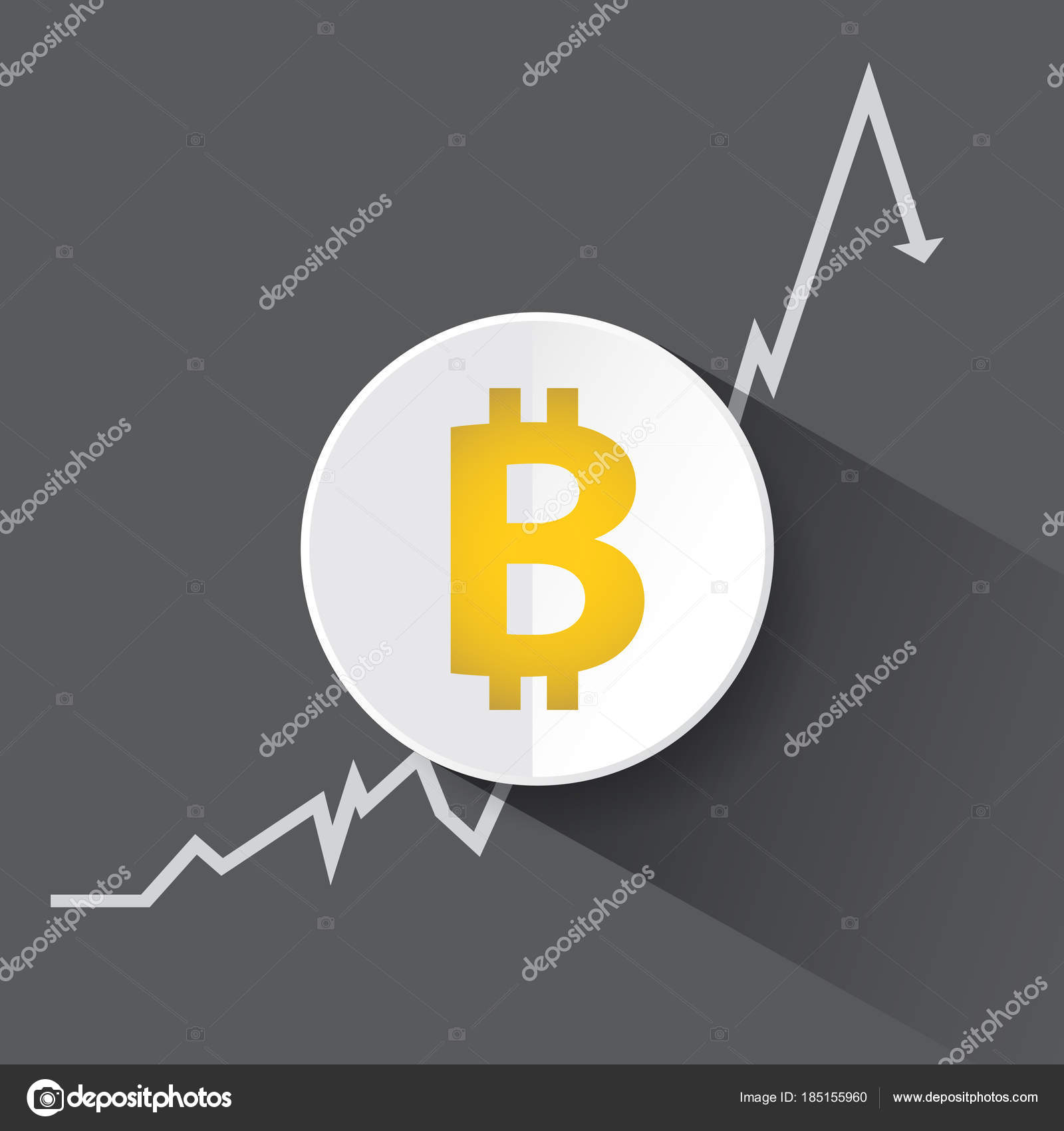 Abstract background with bitcoin symbol in the middle and graph Stock  Vector by ©kormi 185155960
