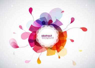 Çemberli soyut renkli çiçek arkaplanı.