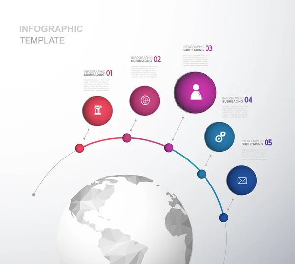 Modelo vetorial de linha do tempo de marcos de inicialização do infográfico . — Vetor de Stock