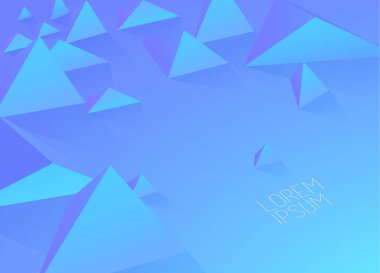 Renkli arka plan ile poligonal üçgenler ve gölge