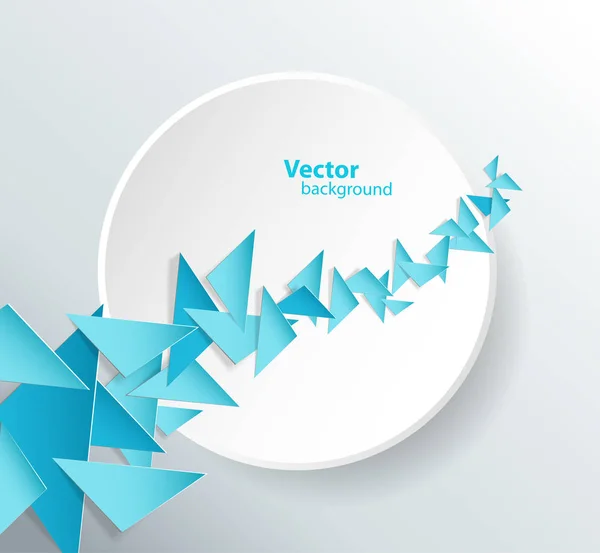 Abstract Cirkel Achtergrond Met Lage Poly Driehoeken Plaats Voor Tekst — Stockvector