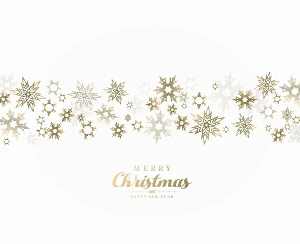 Merry Christmas vector illustration with many snowflakes on whit — Stock Vector