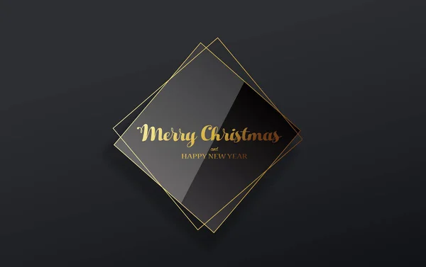 Dark Christmas vector achtergrond met lijn kunst. — Stockvector