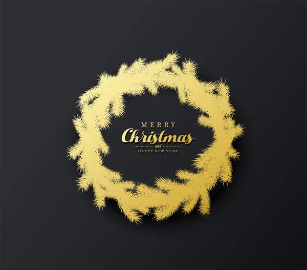 Weihnachten Vektor Hintergrund Illustration mit Weihnachtskranz c — Stockvektor