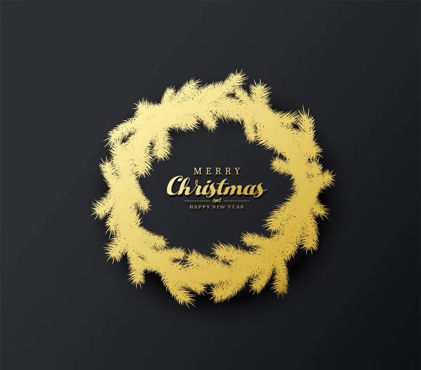 Navidad vector fondo ilustración con corona de Navidad c Gráficos vectoriales