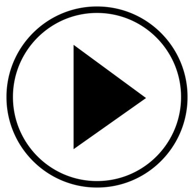 Modern siyah daire Youtube simgesi