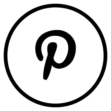 Orijinal siyah Pinterest Web simgesi