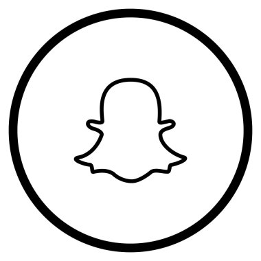 Orijinal siyah Snapchat Web simgesi
