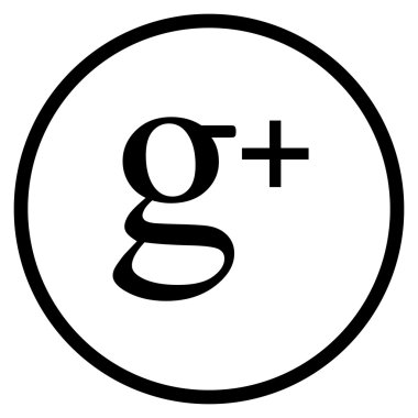 Orijinal siyah Google Plus Web simgesi